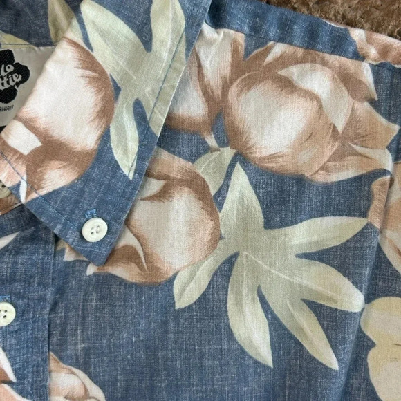 Hilo Hattie Vintage Hawaiian Reverse Floral Print Popover Cotton Shirt Size XL - Picture 8 of 8